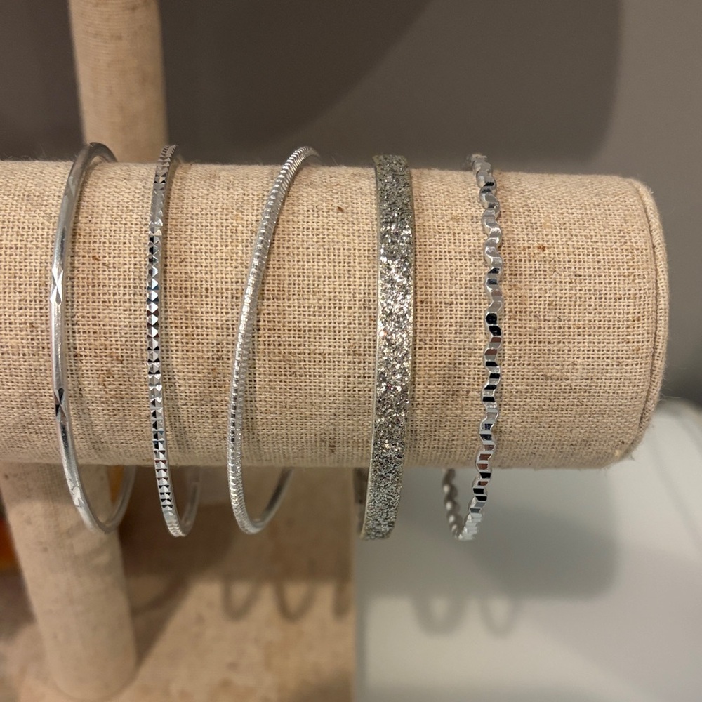 Elegant Silver Bangle Set

—SOLD—